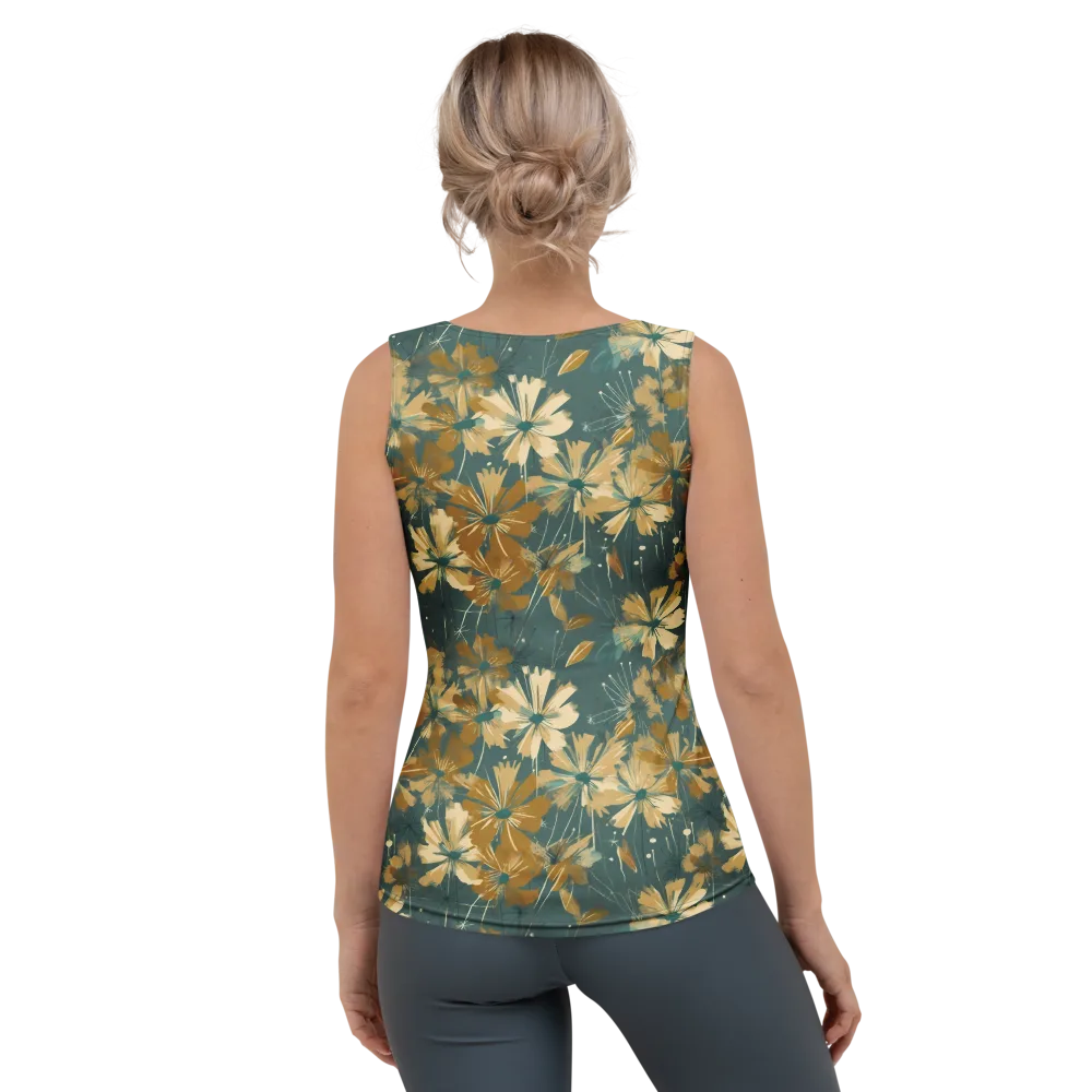 Gilded Bloom on Women's Tank Top — Back