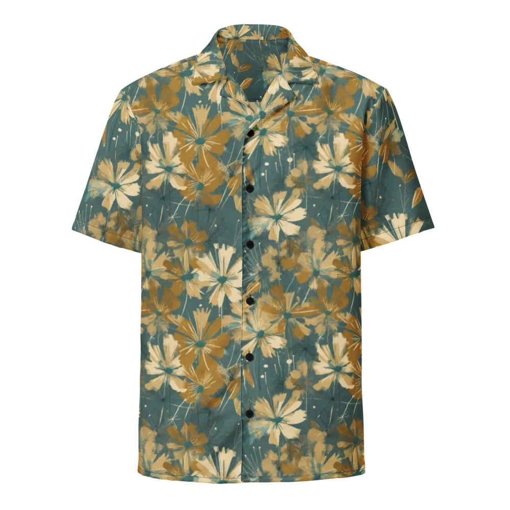 Gilded Bloom on Button Shirt — Front