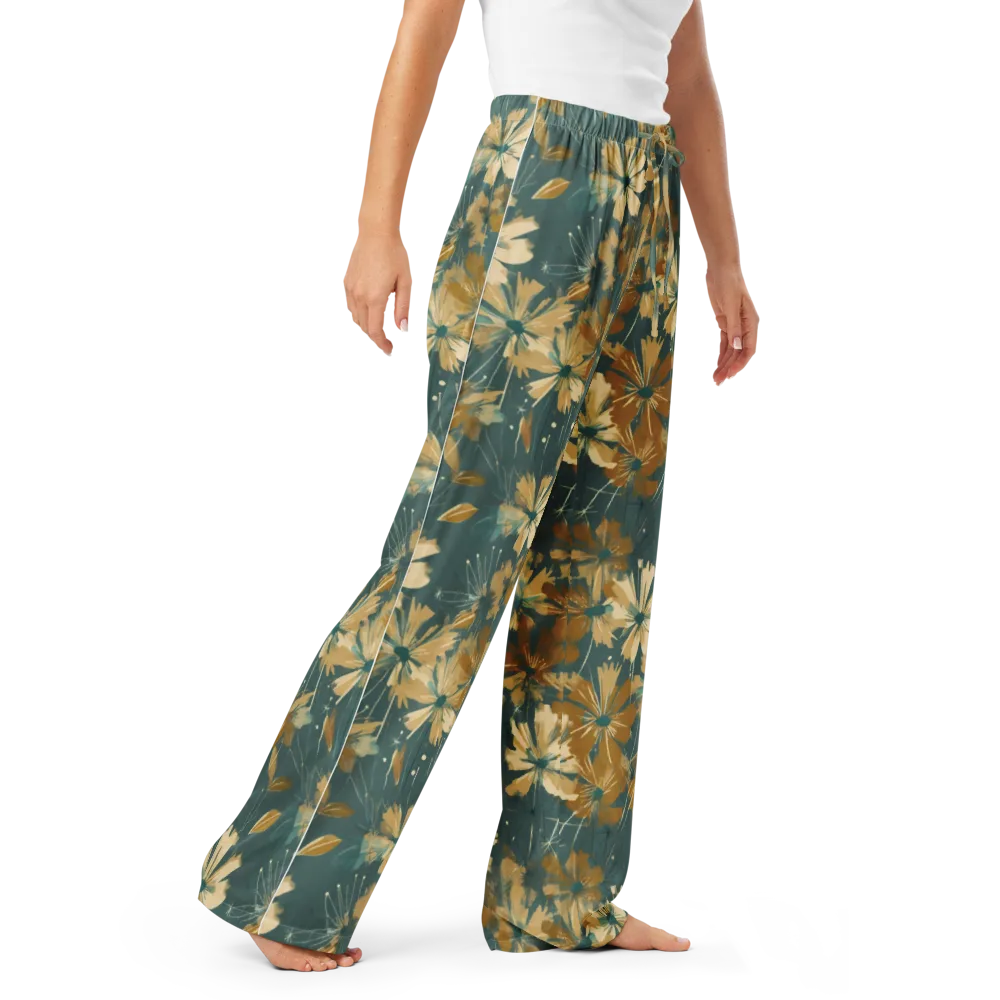 Gilded Bloom on Women's Pajama Pants — Right Front