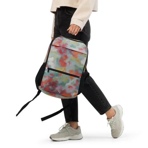 Watercolor Reverie on a Utility Backpack