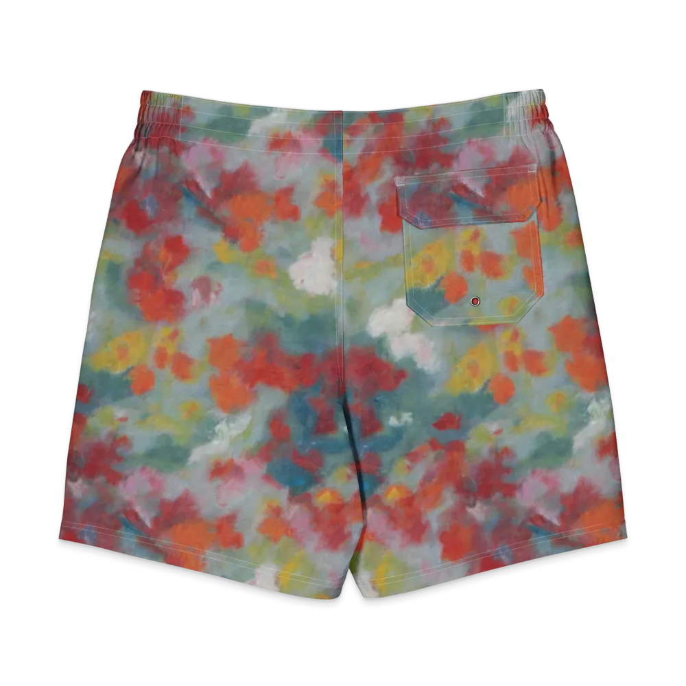Watercolor Reverie on Men's Board Shorts — Back