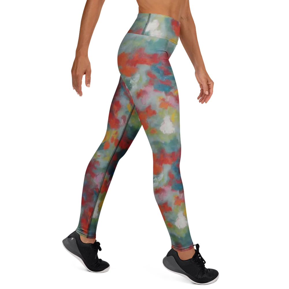 Watercolor Reverie on Yoga Leggings — Right