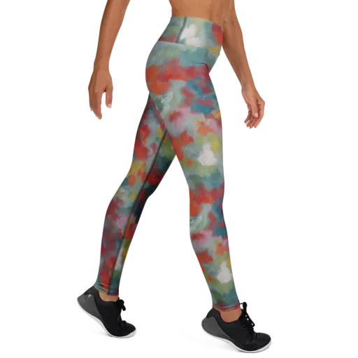 Watercolor Reverie on a Yoga Leggings