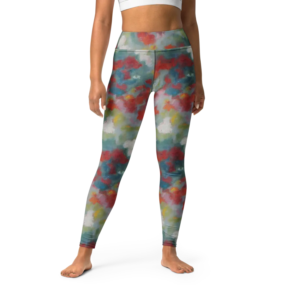 Watercolor Reverie on Yoga Leggings — Front