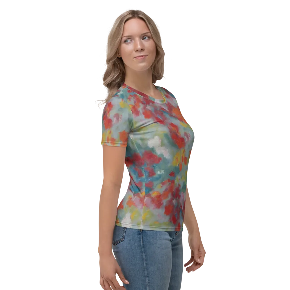 Watercolor Reverie on Women's Crew Neck T-Shirt — Right