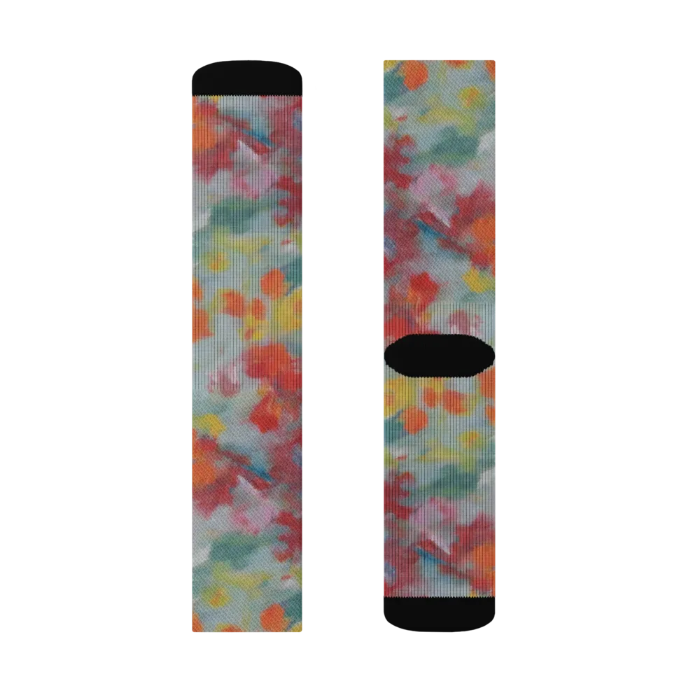 Watercolor Reverie on Socks — Right Sock