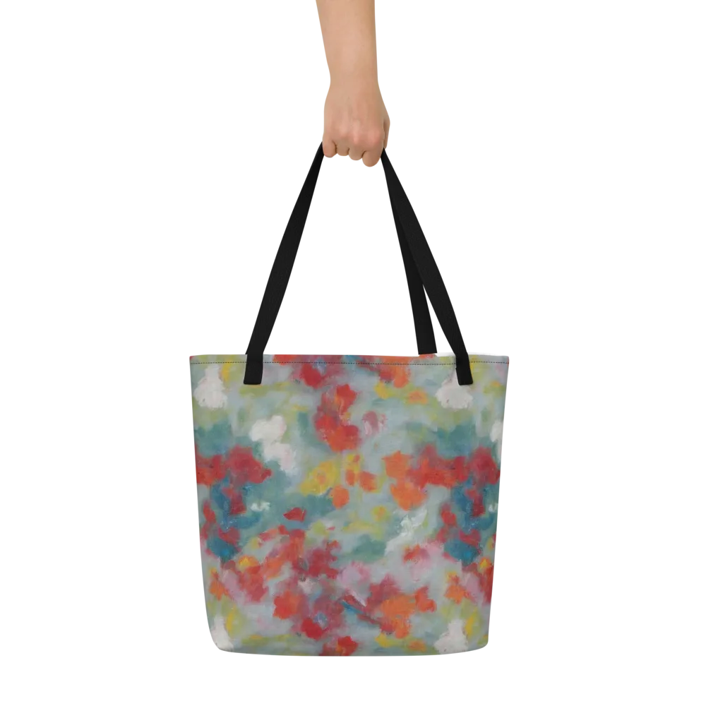 Watercolor Reverie on Large Tote Bag W/ Pocket — Front