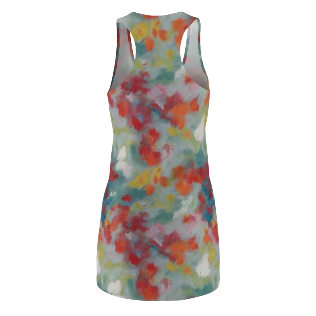 Watercolor Reverie on Racerback Dress — Back