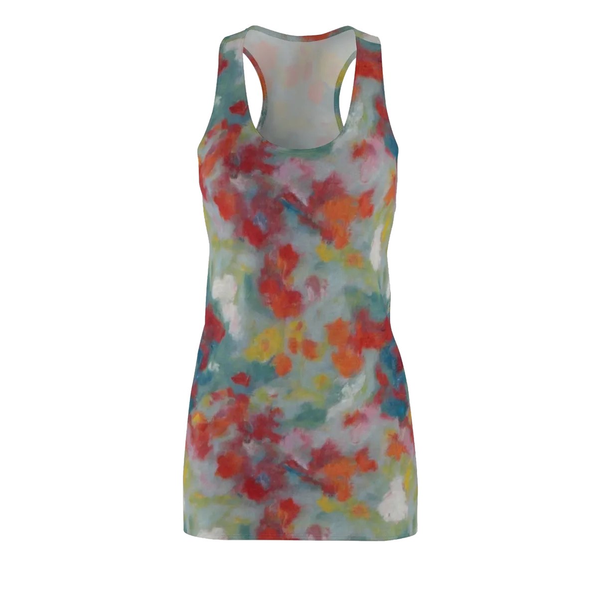 Watercolor Reverie on Racerback Dress — Front