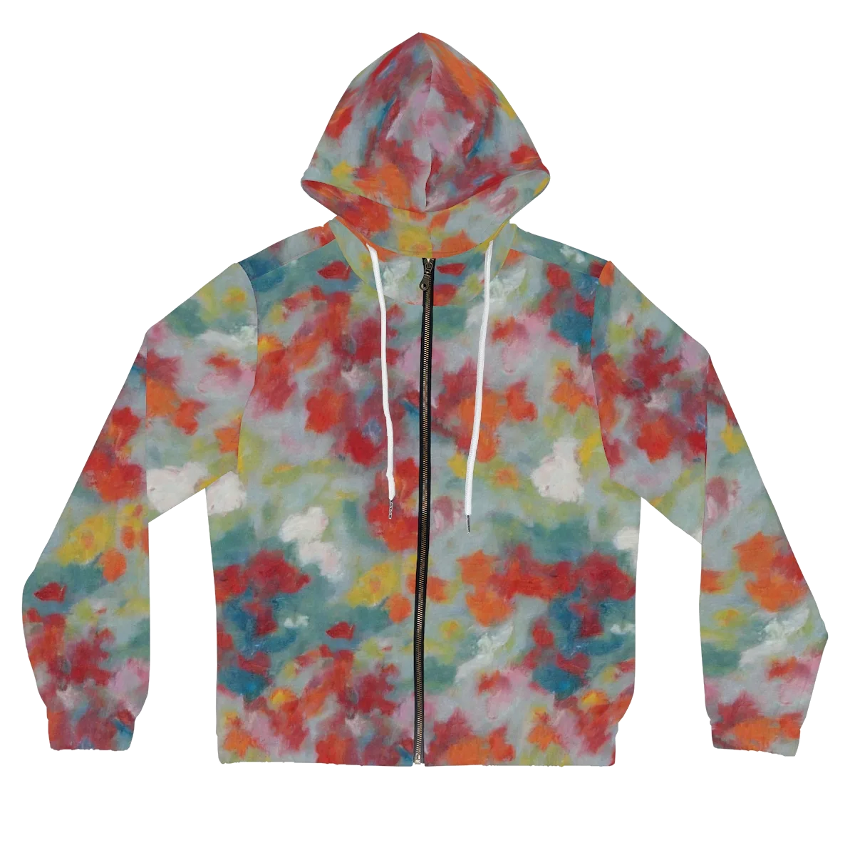 Watercolor Reverie on Women's Full-Zip Hoodie — Front