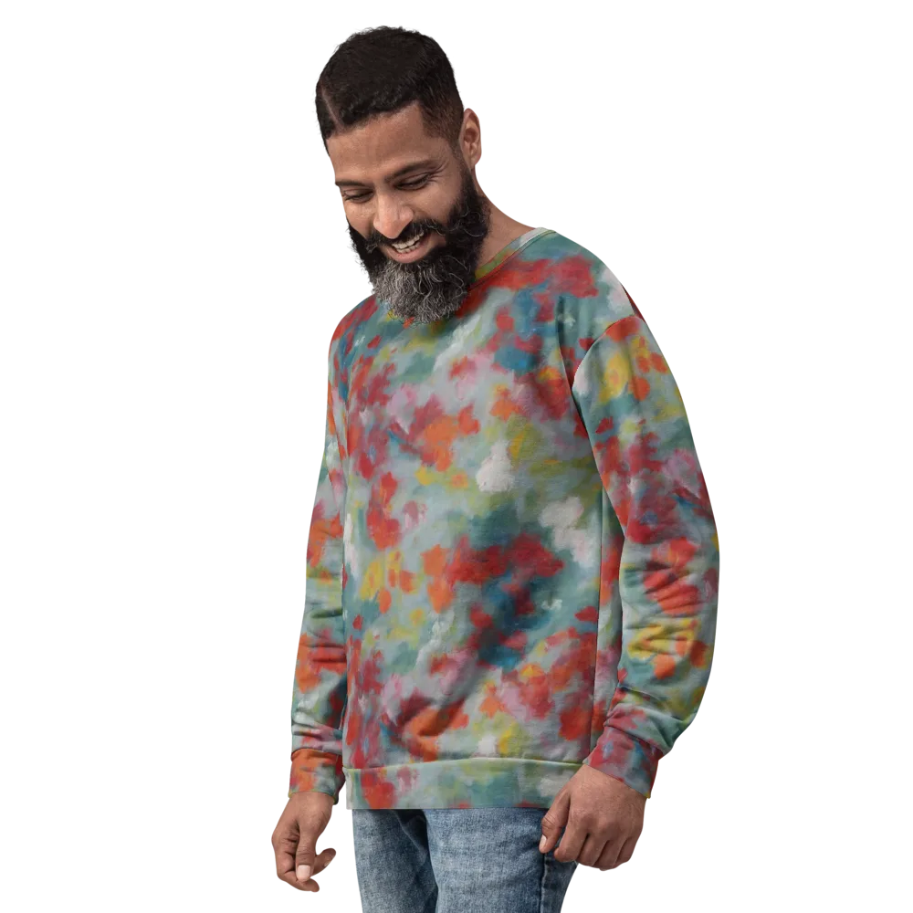 Watercolor Reverie on Sweatshirt — Left Front