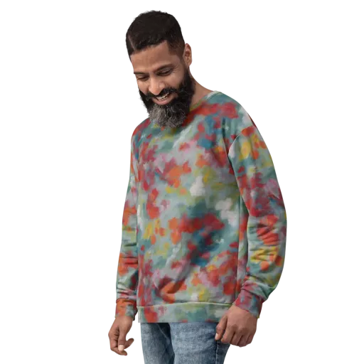 Watercolor Reverie on a Sweatshirt