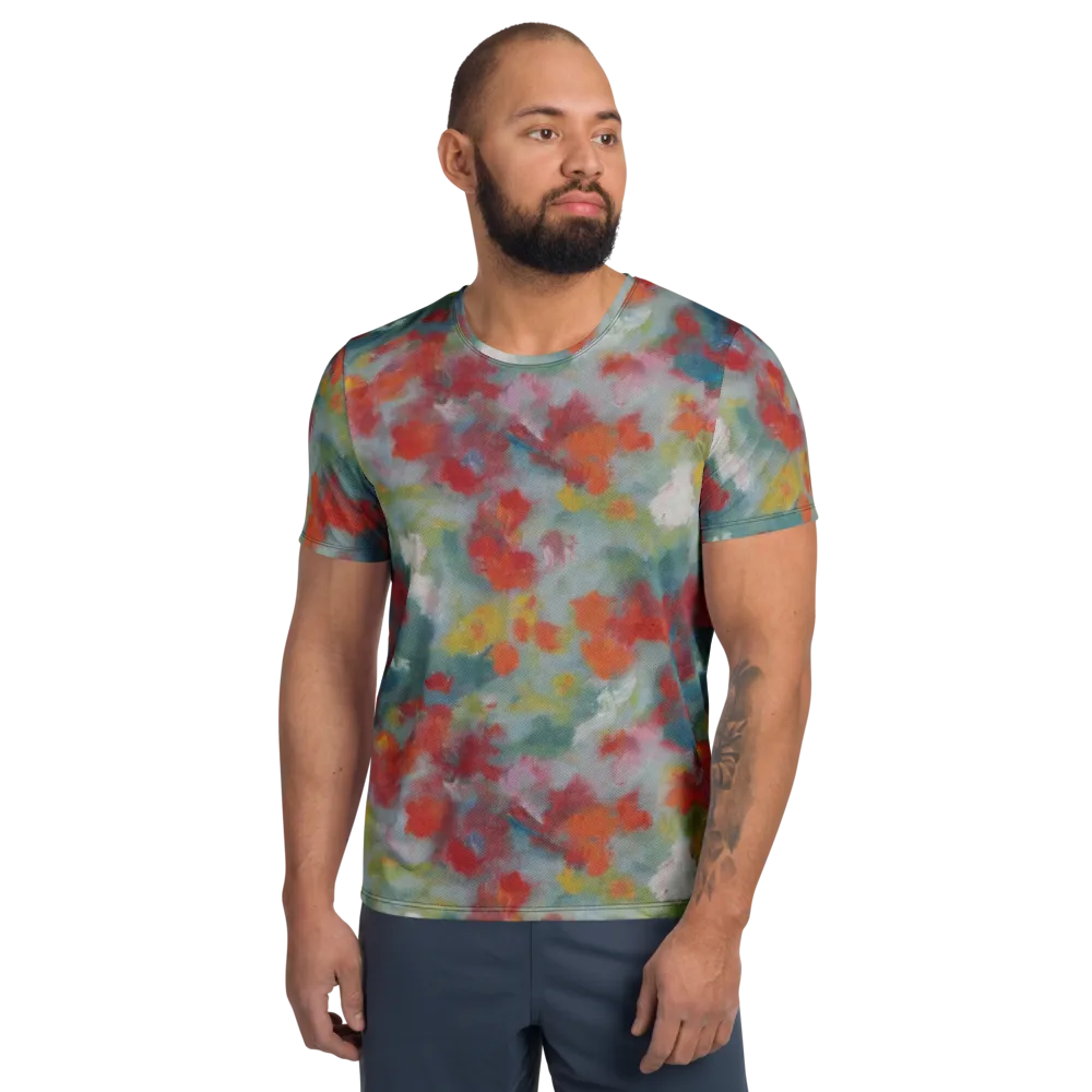 Watercolor Reverie on Men's Athletic T-Shirt — Front