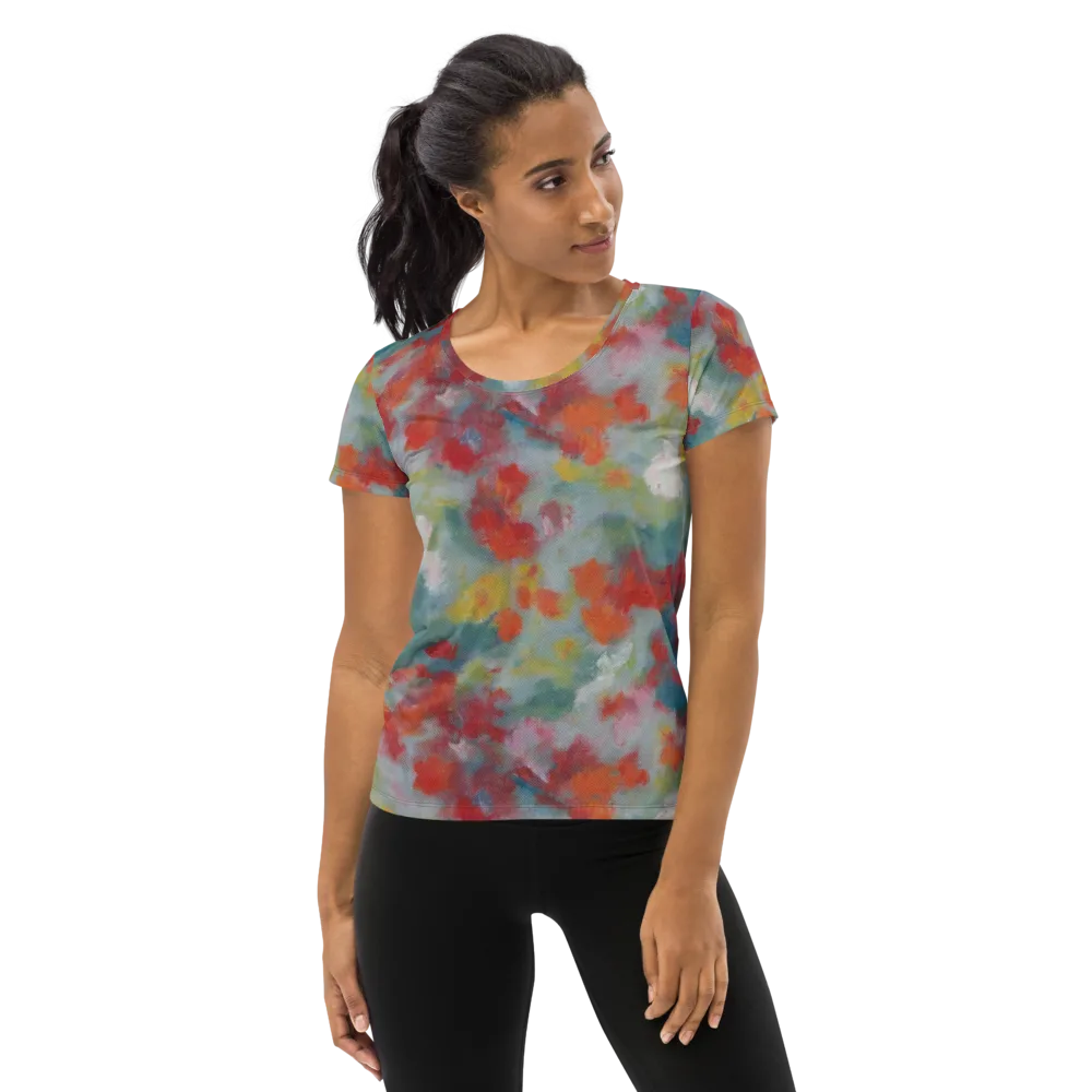 Watercolor Reverie on Women's Athletic T-Shirt — Front