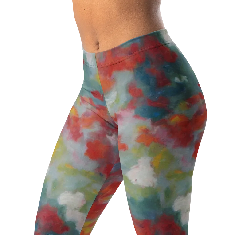 Watercolor Reverie on Leggings — Left Front