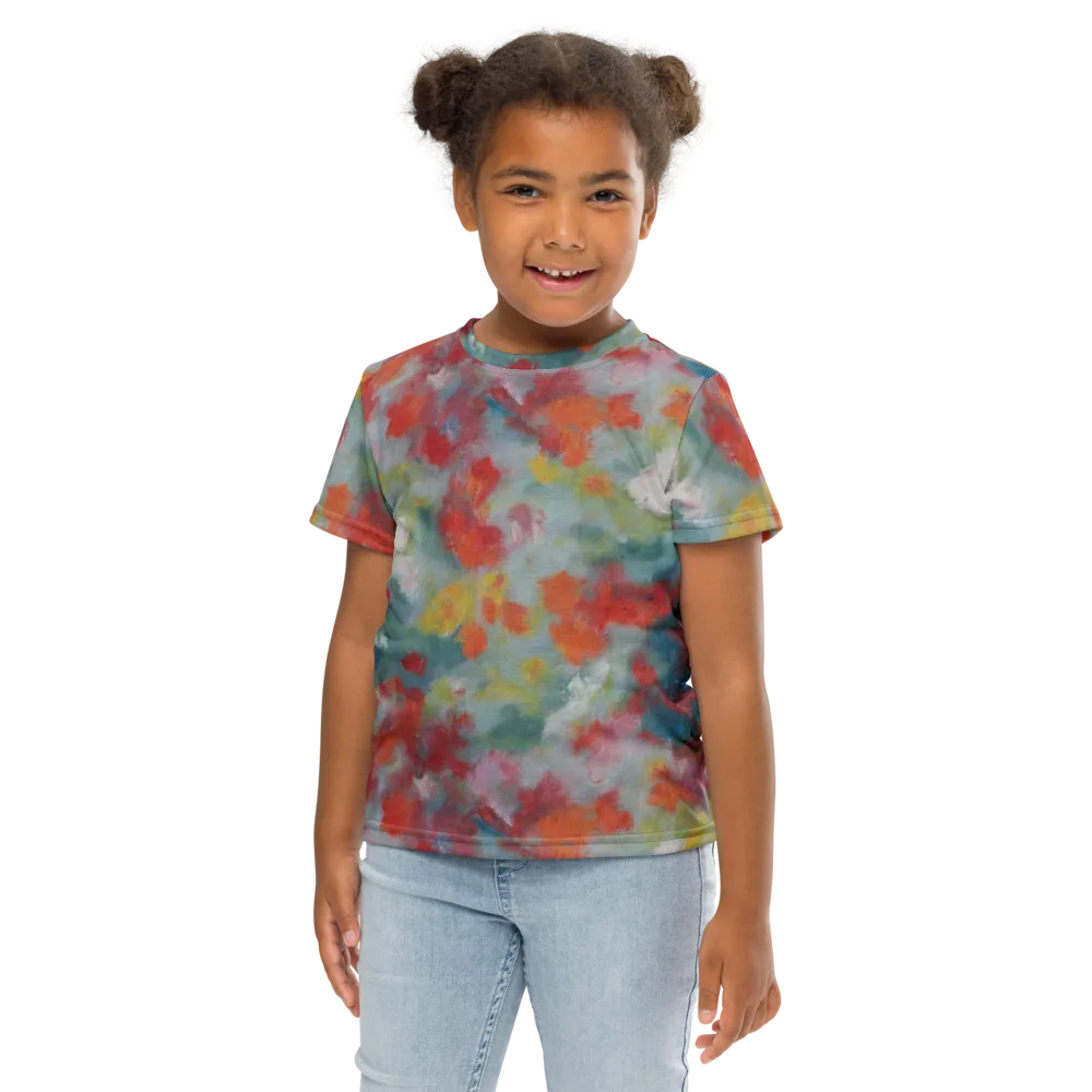 Watercolor Reverie on Kids Crew Neck T-Shirt — Front