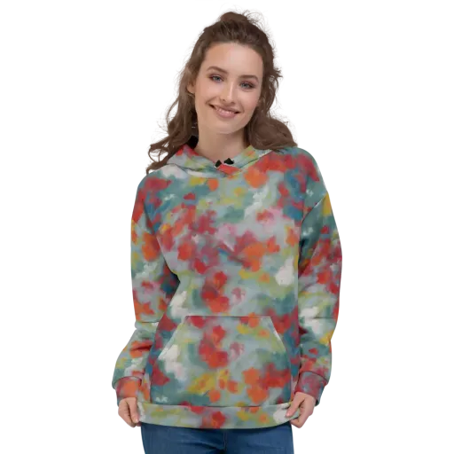 Watercolor Reverie on a Hoodie