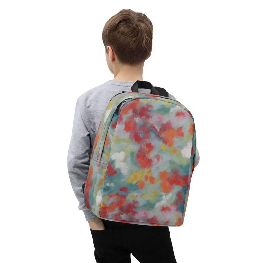 Watercolor Reverie on Minimalist Backpack — Zoomed-in