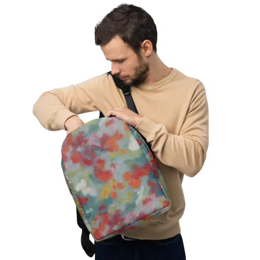 Watercolor Reverie on a Minimalist Backpack