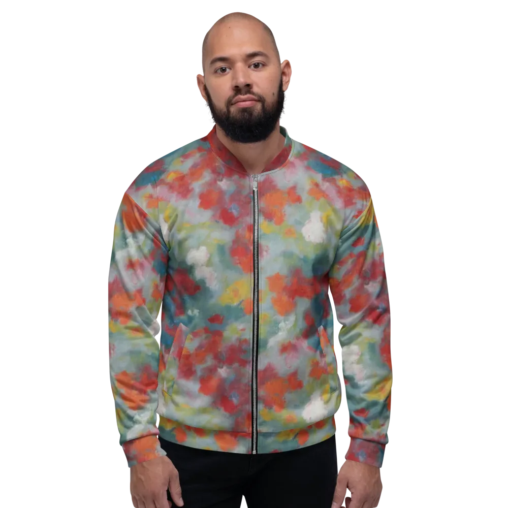 Watercolor Reverie on Bomber Jacket — Front