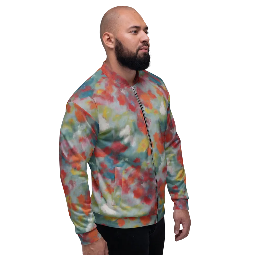 Watercolor Reverie on Bomber Jacket — Right