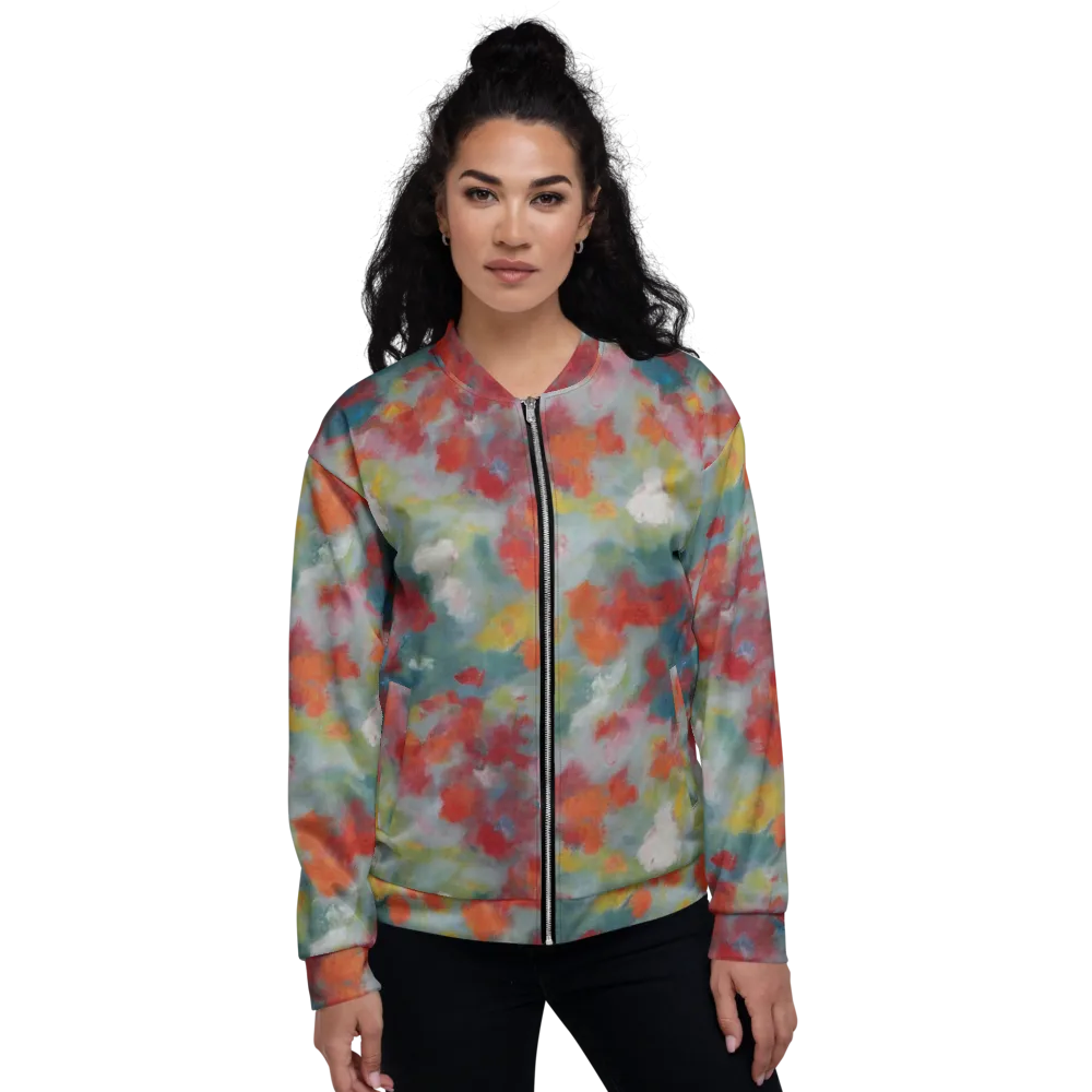 Watercolor Reverie on Bomber Jacket — Front