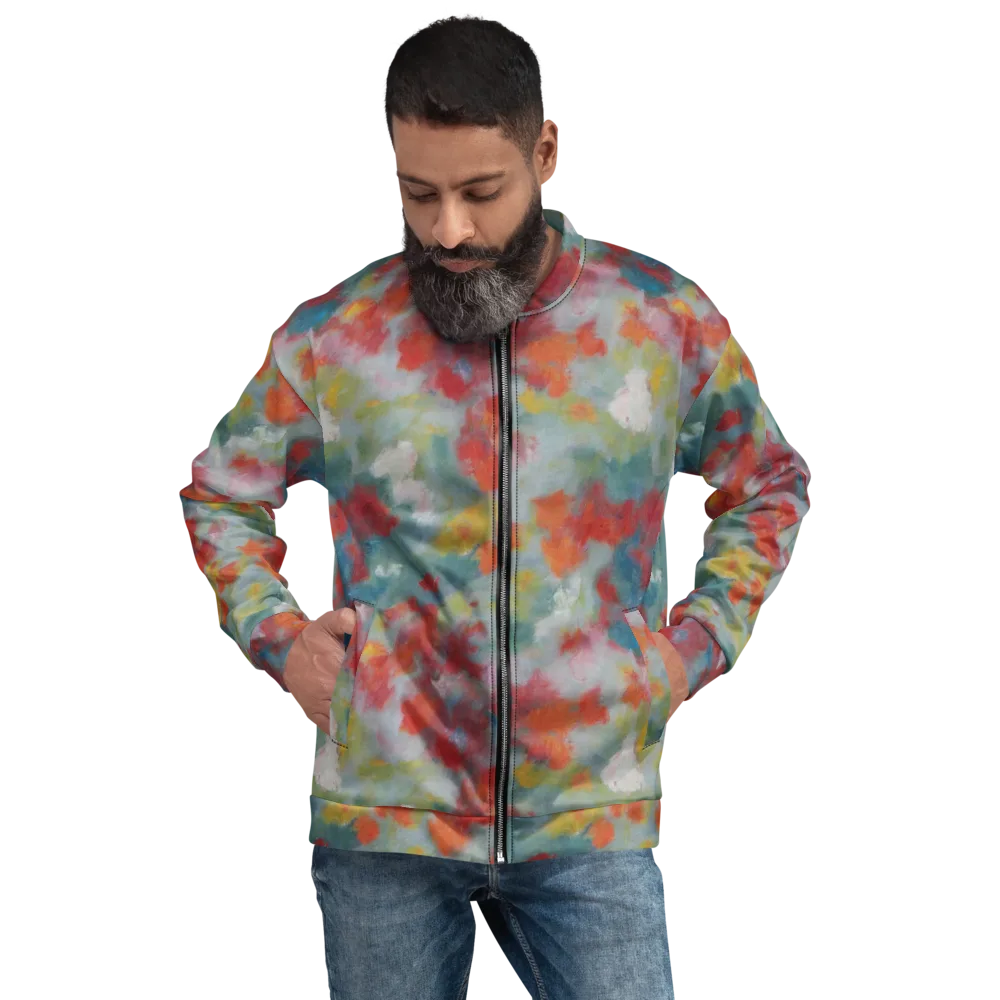 Watercolor Reverie on Bomber Jacket — Front