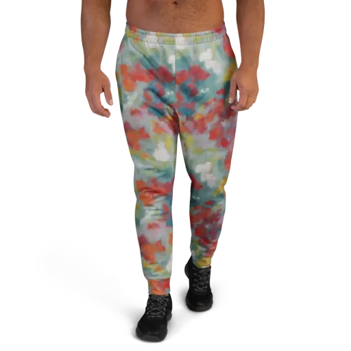Watercolor Reverie on a Men's Joggers