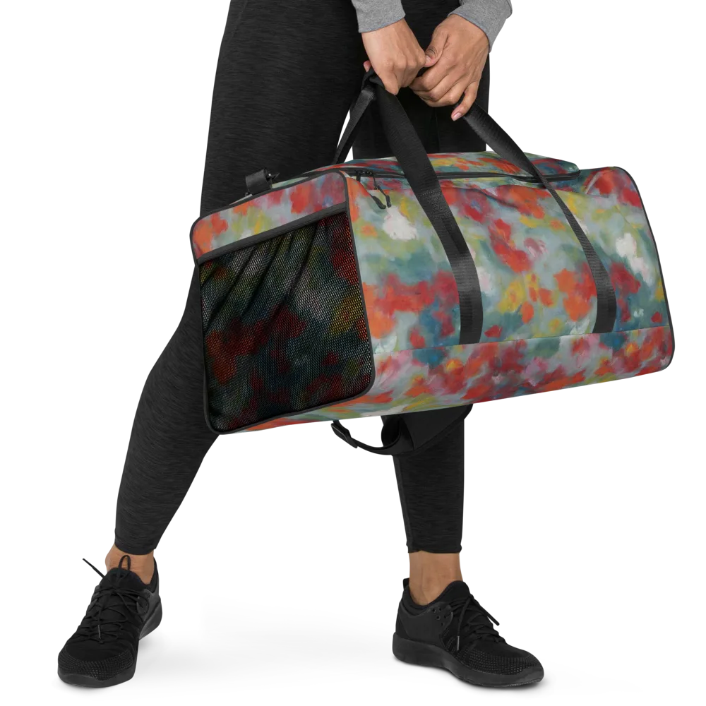 Watercolor Reverie on Duffle Bag — Right Front