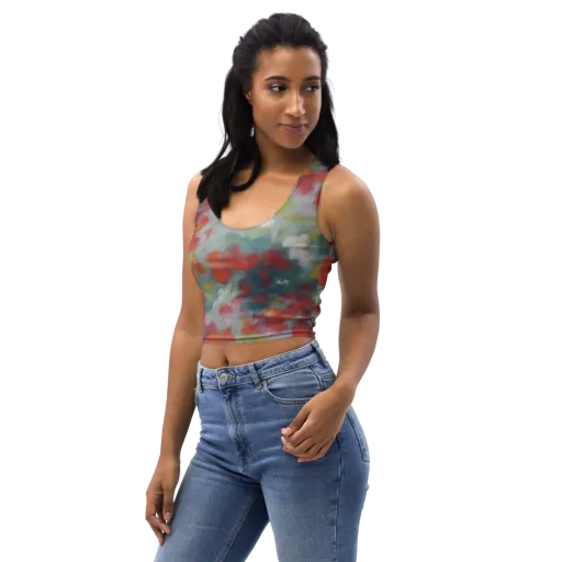 Watercolor Reverie on a Crop Top