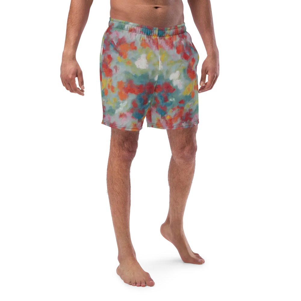 Watercolor Reverie on Swim Trunks — Front