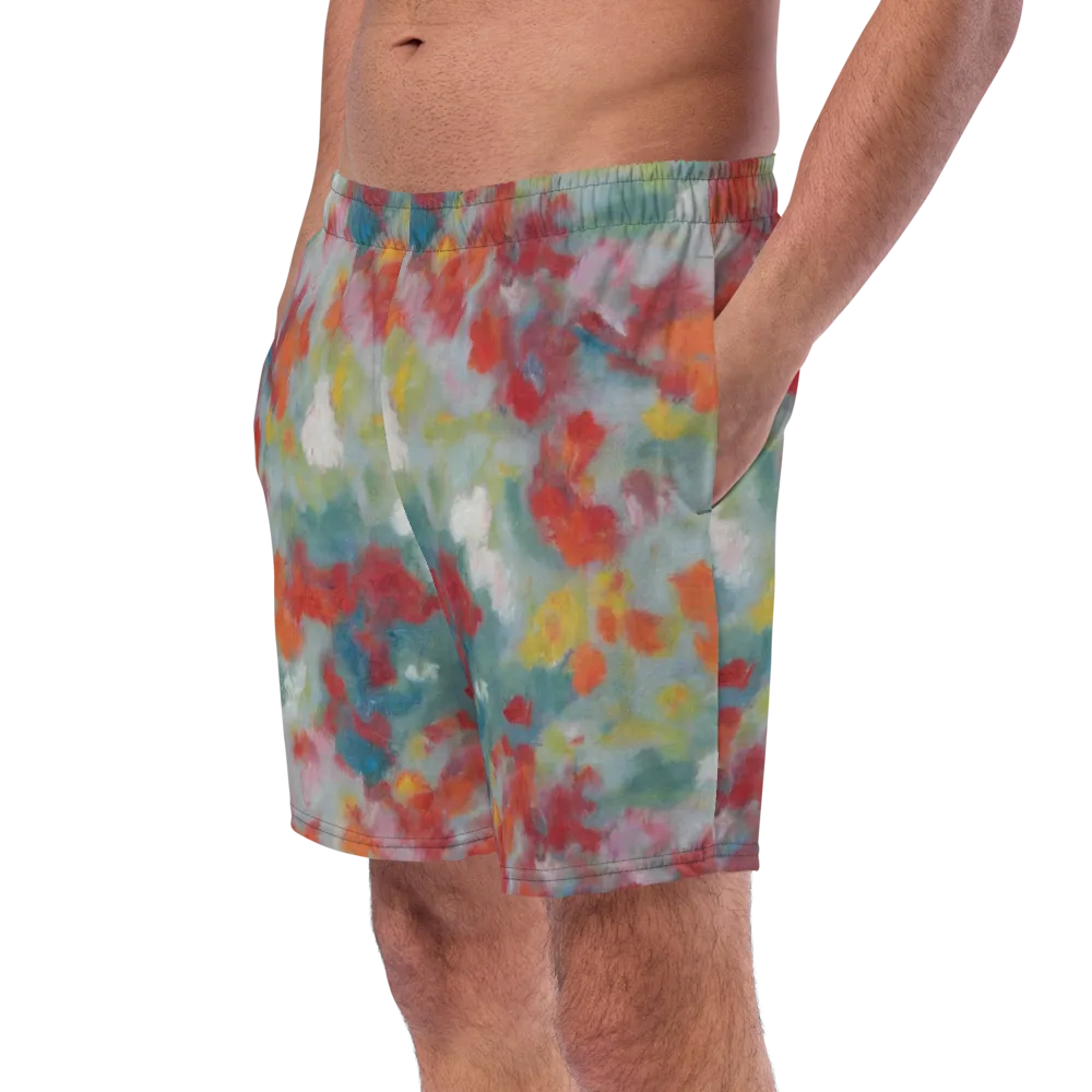 Watercolor Reverie on Swim Trunks — Left Front