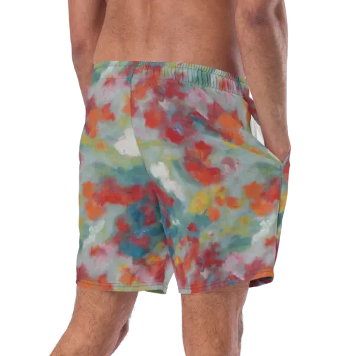 Watercolor Reverie on a Swim Trunks