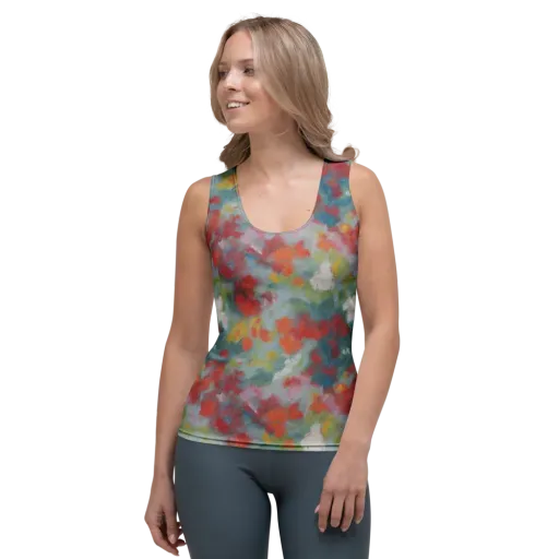 Watercolor Reverie on a Women's Tank Top