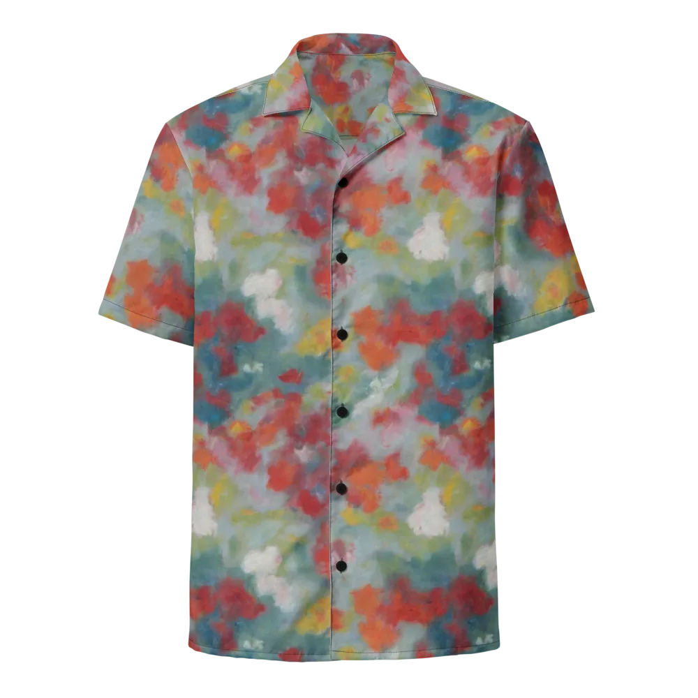 Watercolor Reverie on Button Shirt — Front