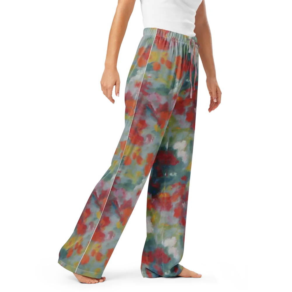 Watercolor Reverie on Women's Pajama Pants — Right Front