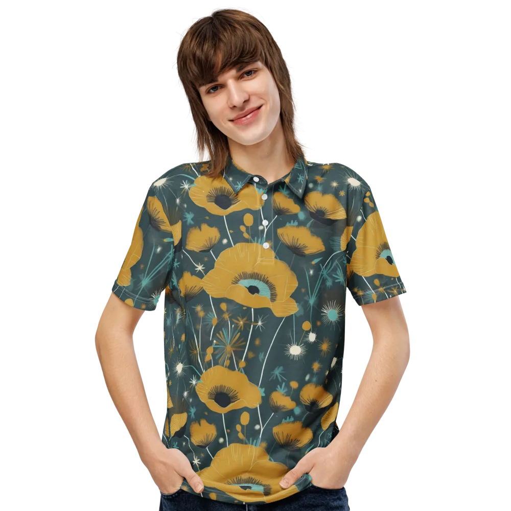 Marigold Nocturne on Men's Slim Fit Polo Shirt — Front