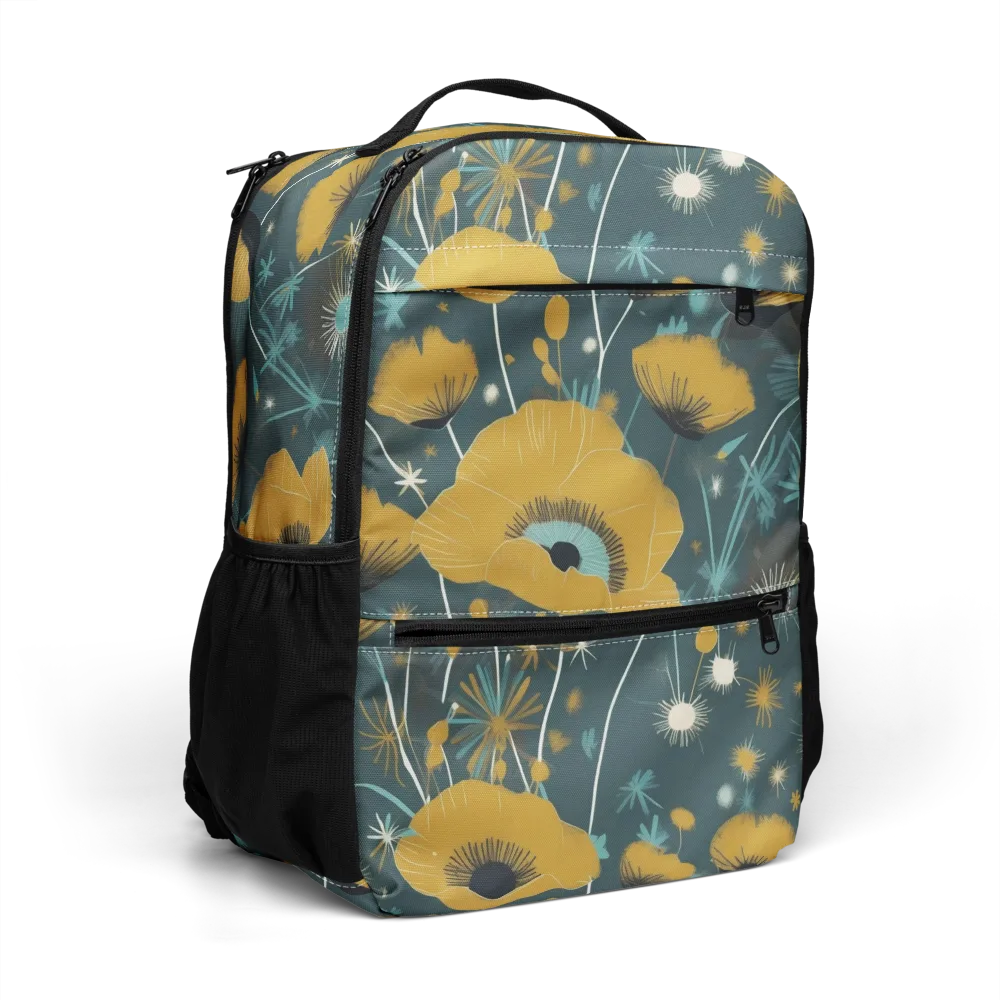 Marigold Nocturne on Utility Backpack — Right Front