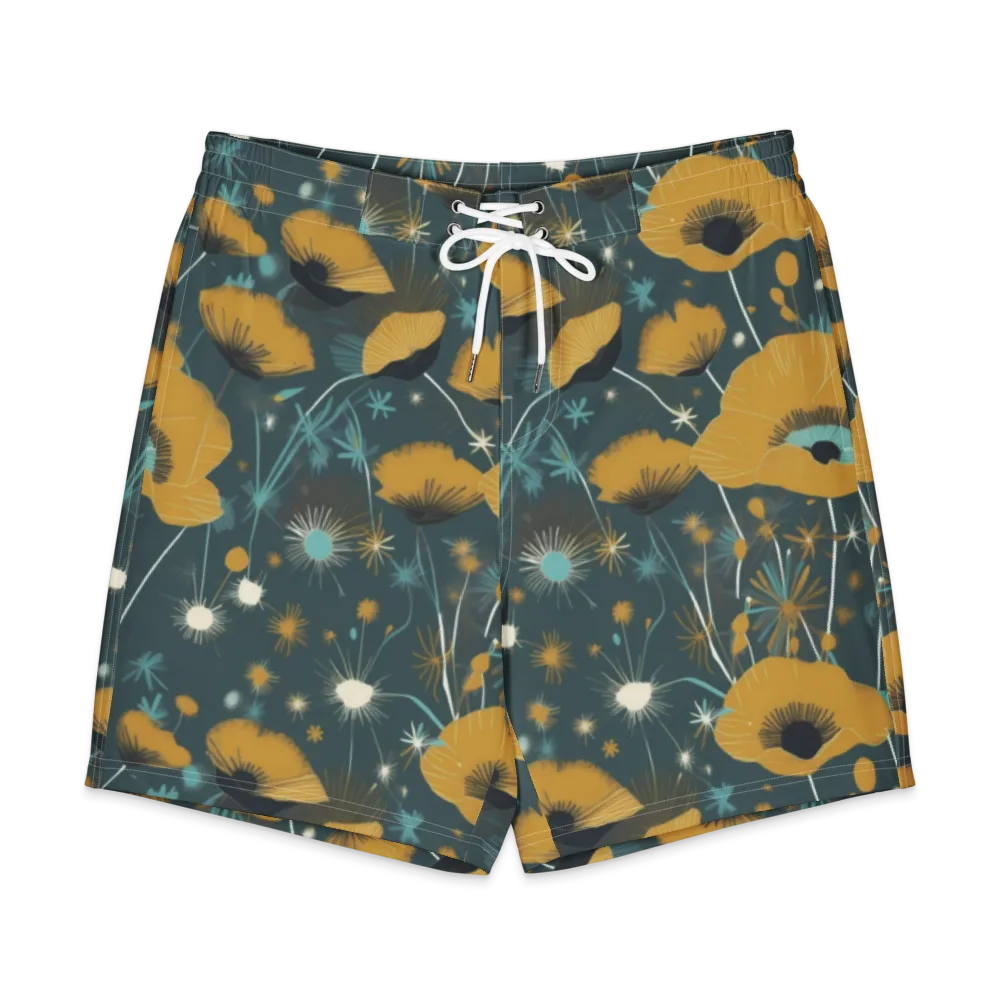 Marigold Nocturne on Men's Board Shorts — Front