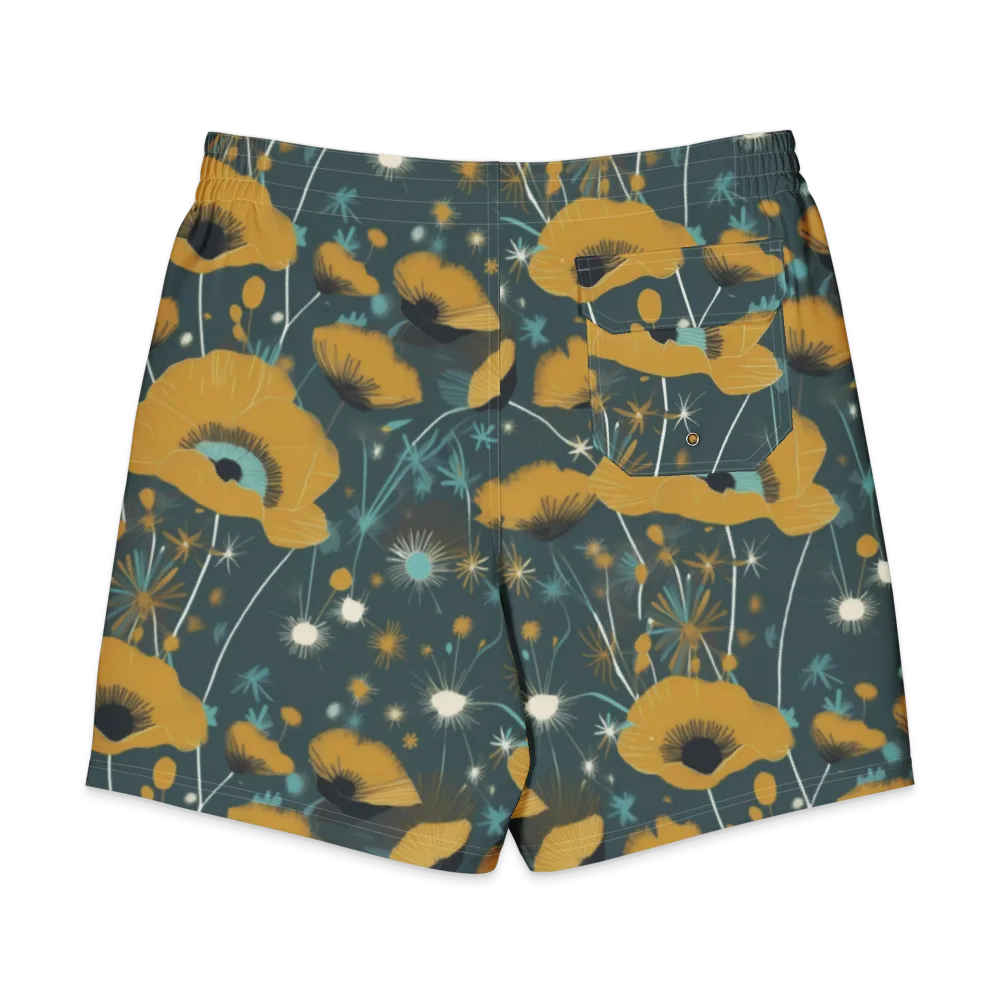 Marigold Nocturne on Men's Board Shorts — Back