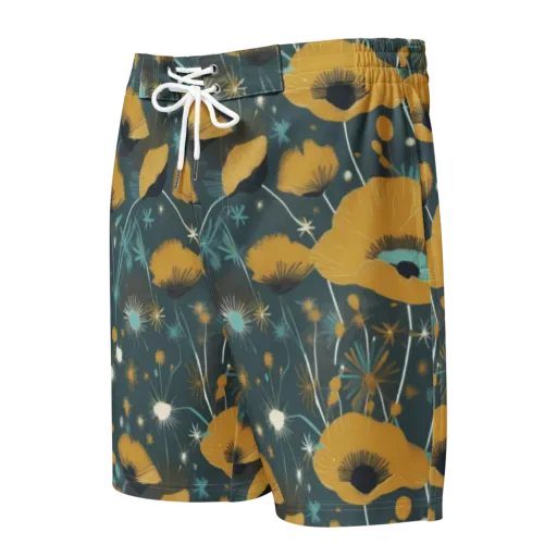 Marigold Nocturne on a Men's Board Shorts