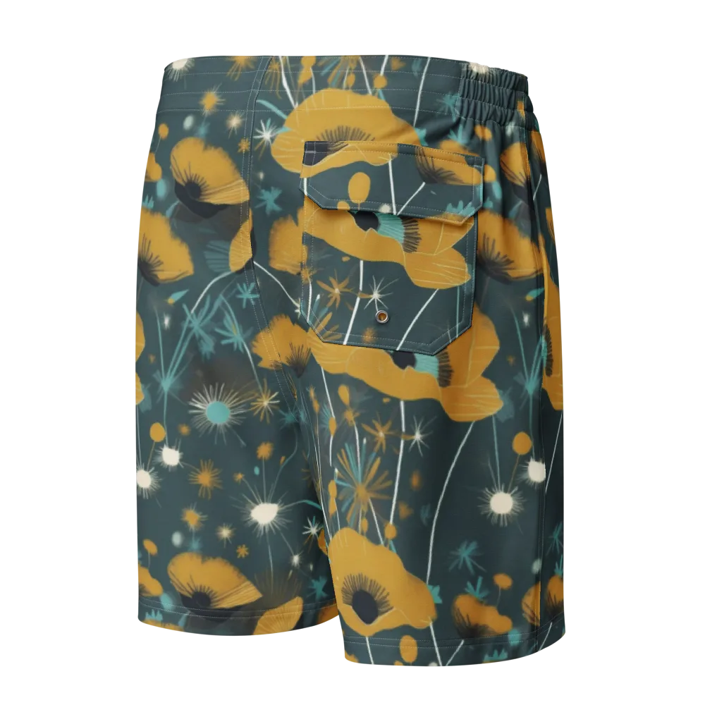 Marigold Nocturne on Men's Board Shorts — Back