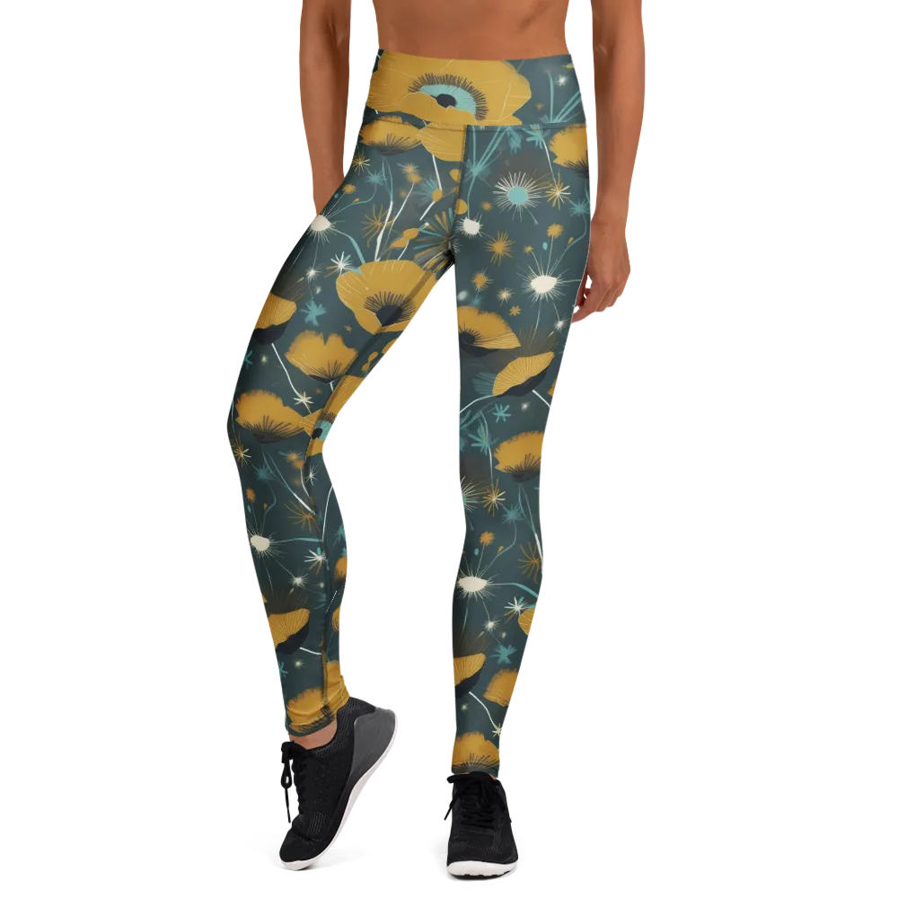 Marigold Nocturne on Yoga Leggings — Front