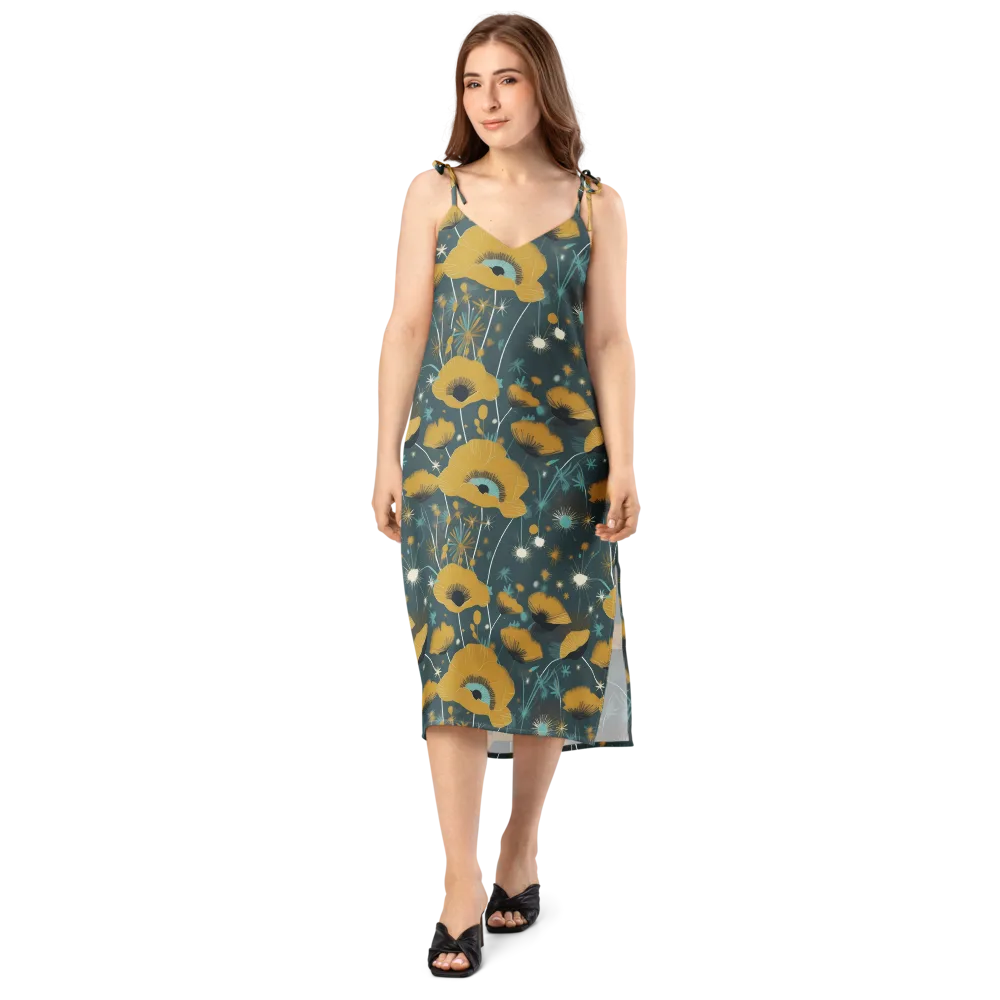 Marigold Nocturne on Slip Dress — Front