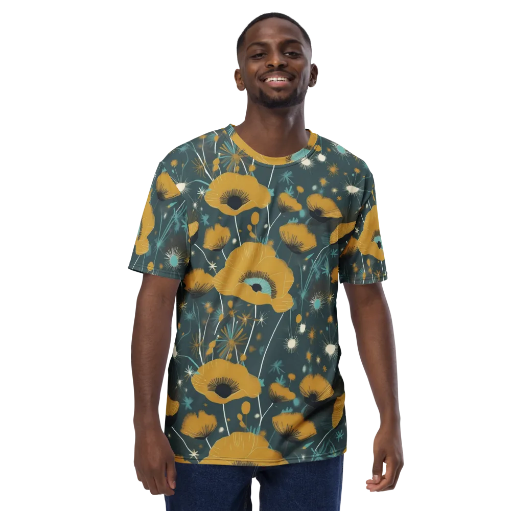 Marigold Nocturne on Men's Crew Neck T-Shirt — Front
