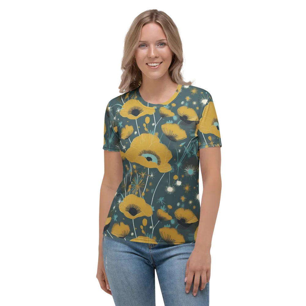 Marigold Nocturne on Women's Crew Neck T-Shirt — Front