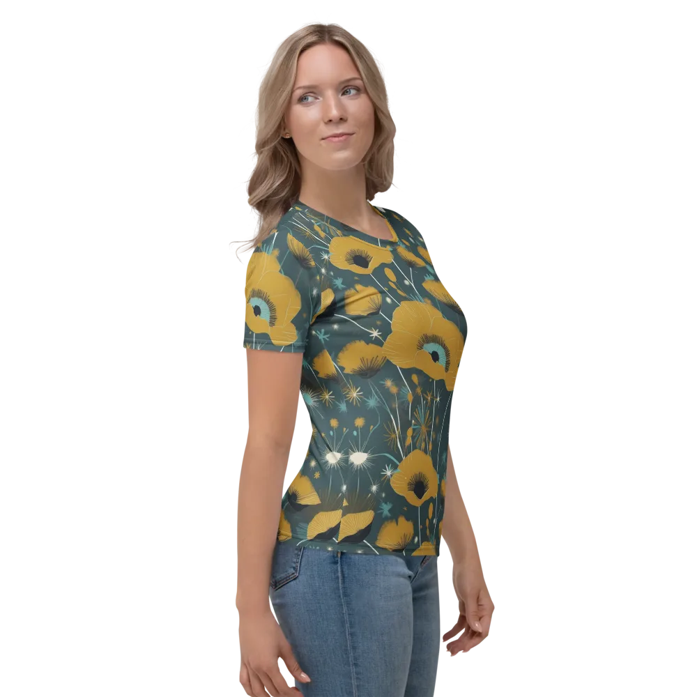 Marigold Nocturne on Women's Crew Neck T-Shirt — Right