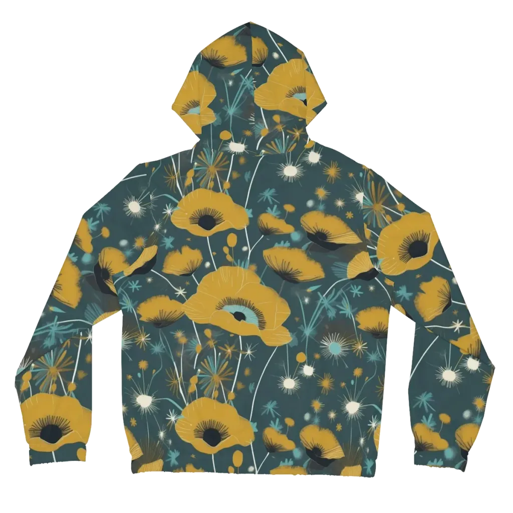 Marigold Nocturne on Women's Full-Zip Hoodie — Back