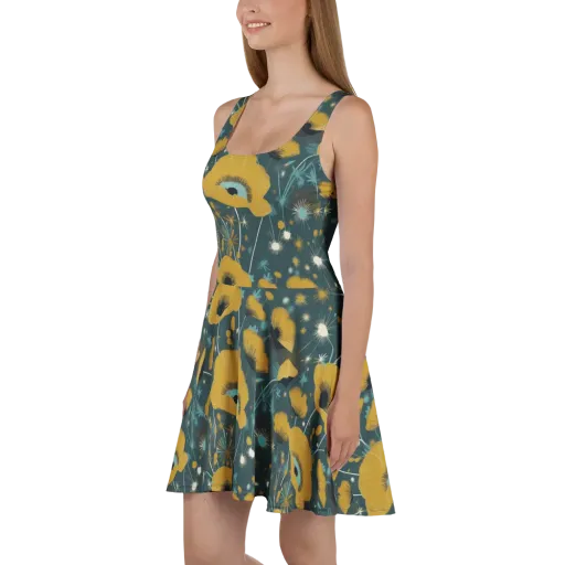 Marigold Nocturne on a Skater Dress