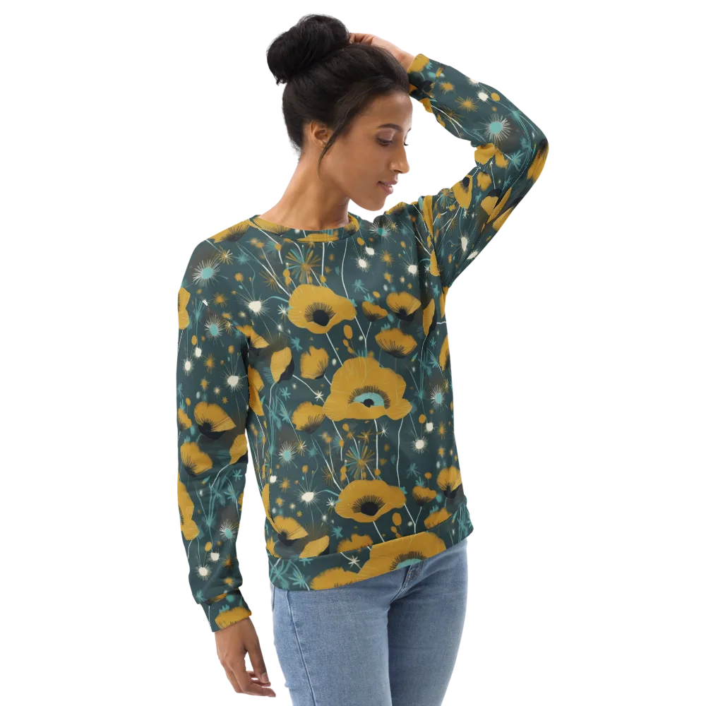 Marigold Nocturne on Sweatshirt — Right Front